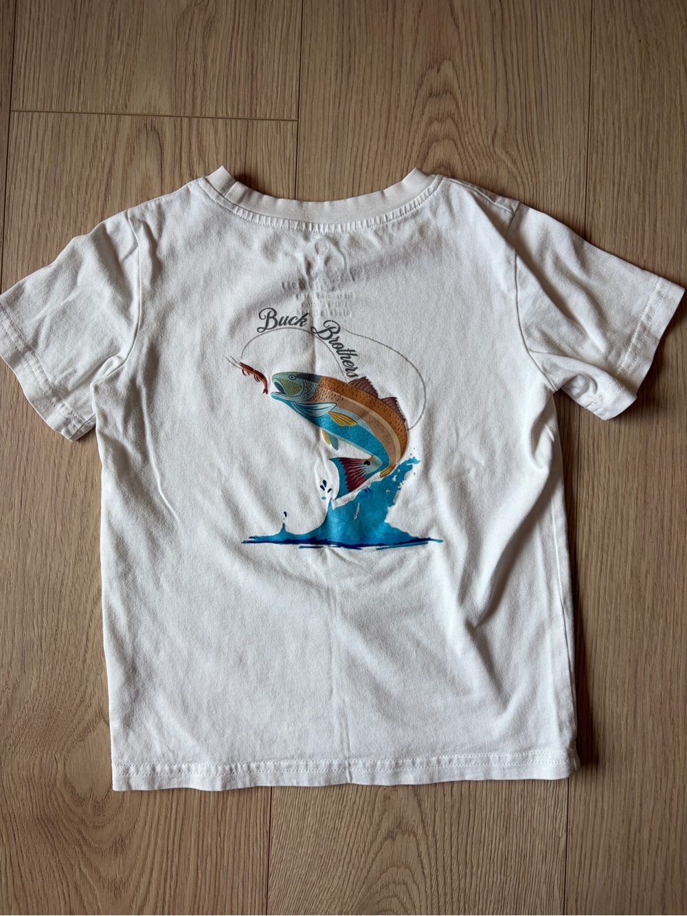 Buck Brothers White Fishing Graphic Tee
